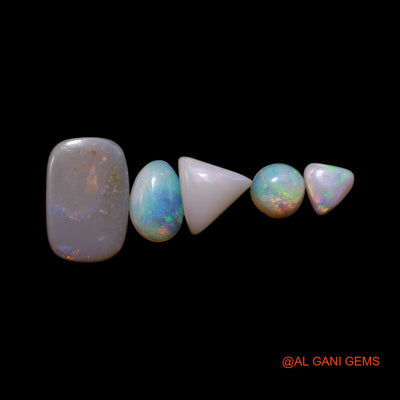Natural Fire Opal Loose Gemstone Mix Shape Cabochon Australia 5 Pcs Wholesale Lot 3.00 Cts 4X5X1 TO 8X12X2 MM AG-795