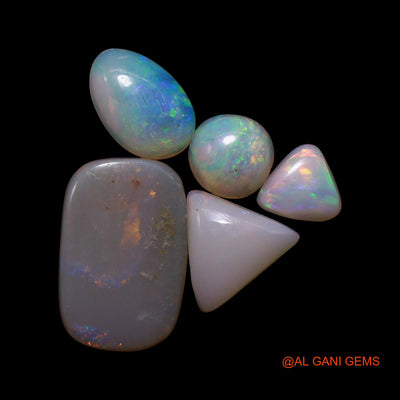Natural Fire Opal Loose Gemstone Mix Shape Cabochon Australia 5 Pcs Wholesale Lot 3.00 Cts 4X5X1 TO 8X12X2 MM AG-795