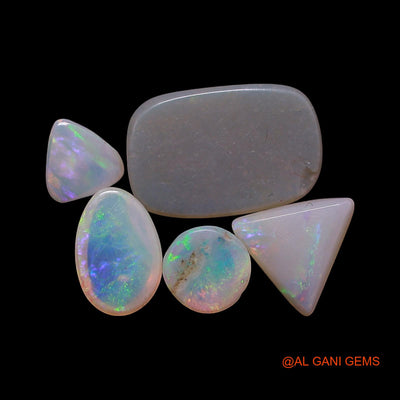 Natural Fire Opal Loose Gemstone Mix Shape Cabochon Australia 5 Pcs Wholesale Lot 3.00 Cts 4X5X1 TO 8X12X2 MM AG-795