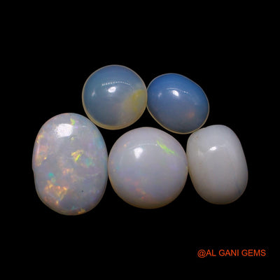 5 Pcs Wholesale Lot Natural Fire Opal Gemstone 1.90 Cts Loose Mix Shape Cabochon Australia 4X5X2 TO 6X8X1 MM AG-797