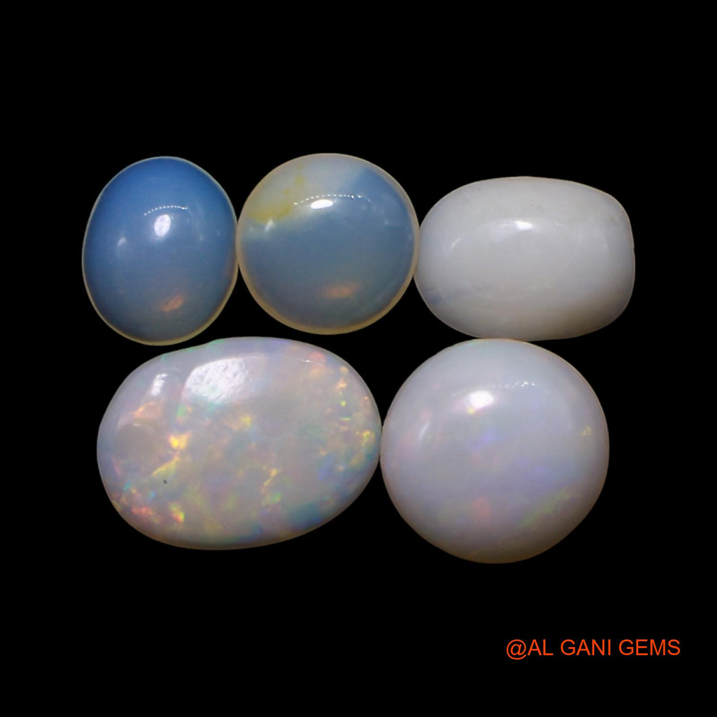 5 Pcs Wholesale Lot Natural Fire Opal Gemstone 1.90 Cts Loose Mix Shape Cabochon Australia 4X5X2 TO 6X8X1 MM AG-797