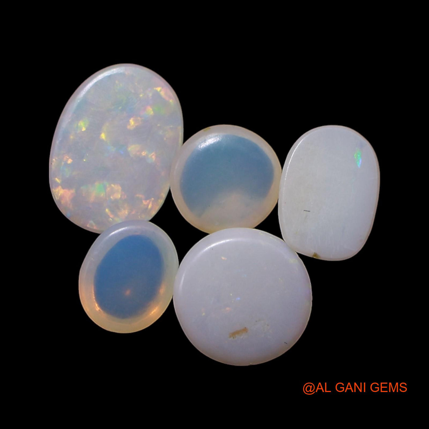 5 Pcs Wholesale Lot Natural Fire Opal Gemstone 1.90 Cts Loose Mix Shape Cabochon Australia 4X5X2 TO 6X8X1 MM AG-797