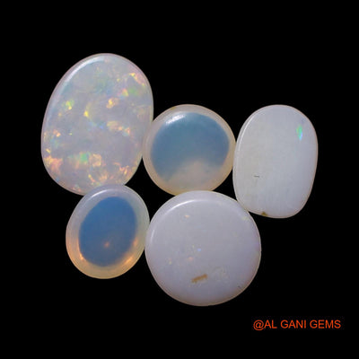 5 Pcs Wholesale Lot Natural Fire Opal Gemstone 1.90 Cts Loose Mix Shape Cabochon Australia 4X5X2 TO 6X8X1 MM AG-797