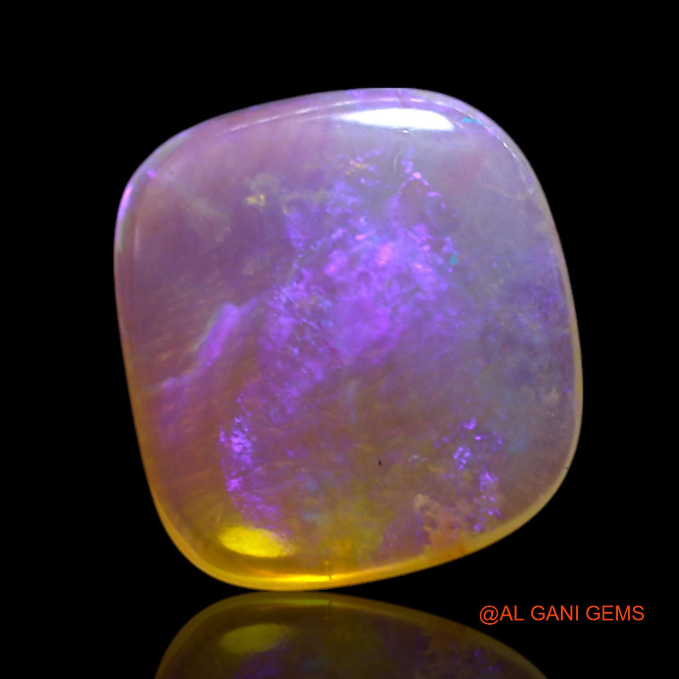 1.00 Cts Natural Australian Fire Opal Loose Gemstone Square Cabochon 10x9x2 mm AG-79