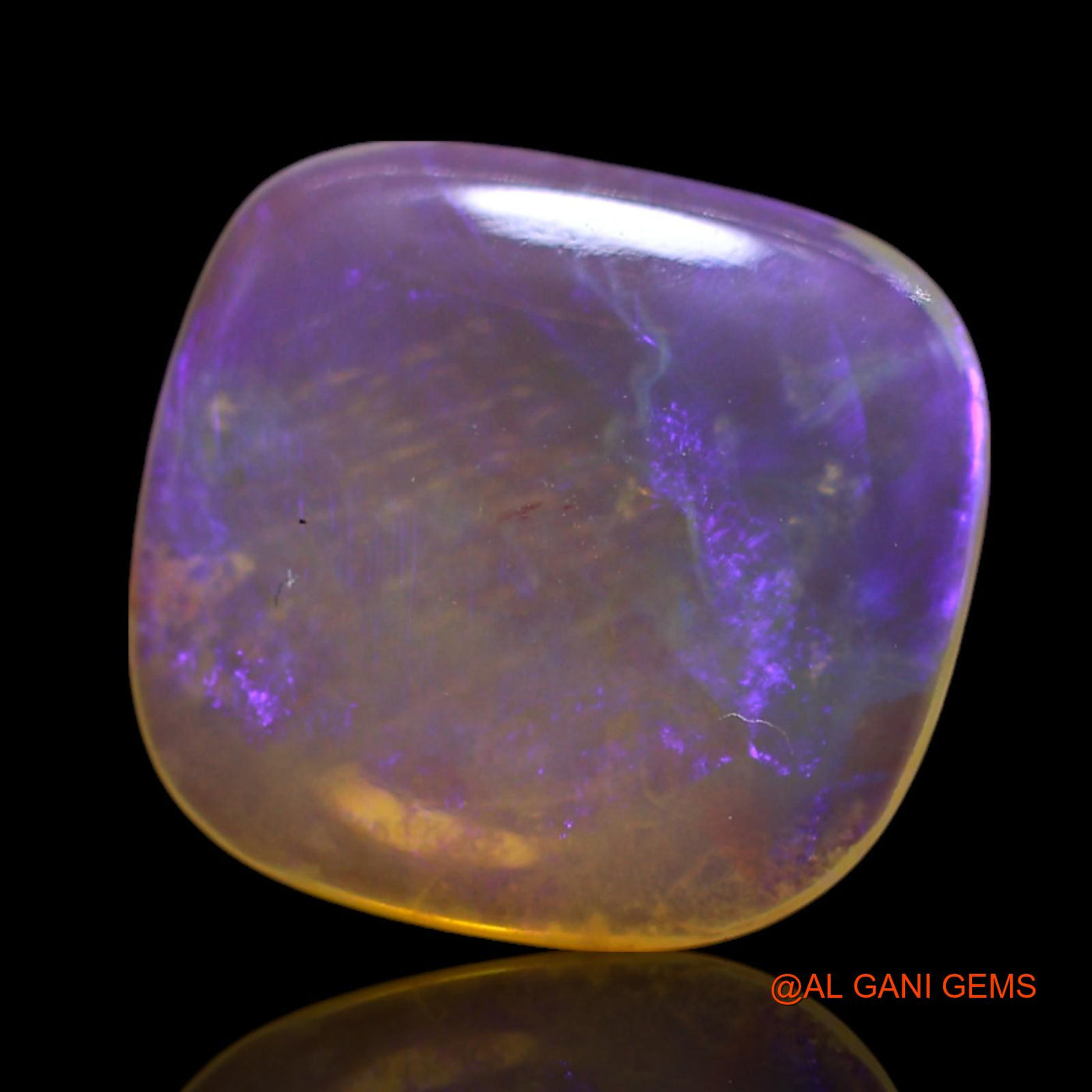 1.00 Cts Natural Australian Fire Opal Loose Gemstone Square Cabochon 10x9x2 mm AG-79