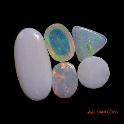 5 Pcs 3.00 Cts Natural Australian Fire Opal Loose Gemstone Mix Shape Cabochon Wholesale Lot 5X5X3 TO 5X11X3 MM AG-801