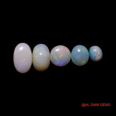 5 Pcs 3.00 Cts Natural Australian Fire Opal Loose Gemstone Mix Shape Cabochon Wholesale Lot 4X4X1 TO 5X9X2 MM AG-803