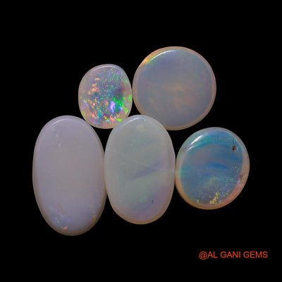 5 Pcs 3.00 Cts Natural Australian Fire Opal Loose Gemstone Mix Shape Cabochon Wholesale Lot 4X4X1 TO 5X9X2 MM AG-803