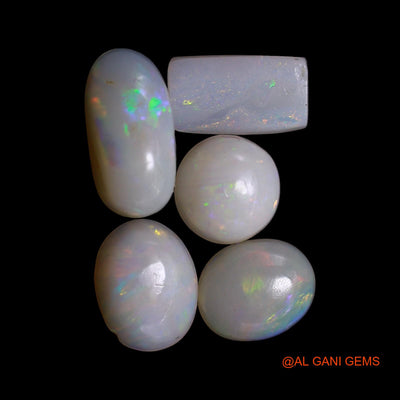 2.00 Cts Australian Fire Opal Loose Gemstone Mix Shape Cabochon Natural 5 Pcs Wholesale Lot 5X5X2 TO 5X9X2 MM AG-804