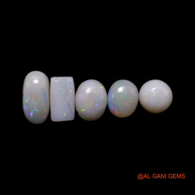 2.00 Cts Australian Fire Opal Loose Gemstone Mix Shape Cabochon Natural 5 Pcs Wholesale Lot 5X5X2 TO 5X9X2 MM AG-804