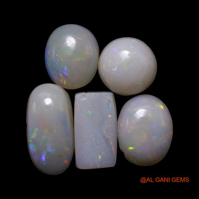 2.00 Cts Australian Fire Opal Loose Gemstone Mix Shape Cabochon Natural 5 Pcs Wholesale Lot 5X5X2 TO 5X9X2 MM AG-804