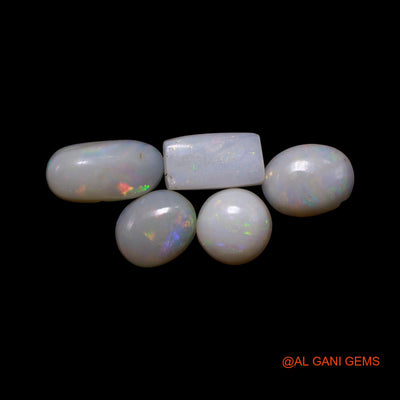 2.00 Cts Australian Fire Opal Loose Gemstone Mix Shape Cabochon Natural 5 Pcs Wholesale Lot 5X5X2 TO 5X9X2 MM AG-804