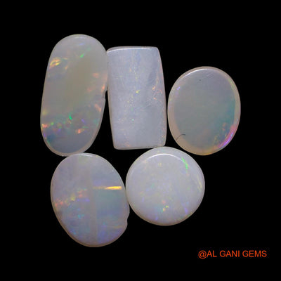 2.00 Cts Australian Fire Opal Loose Gemstone Mix Shape Cabochon Natural 5 Pcs Wholesale Lot 5X5X2 TO 5X9X2 MM AG-804