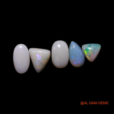 5 Pcs 3.00 Cts Natural Australian Fire Opal Loose Gemstone Mix Shape Cabochon Wholesale Lot 6X6X1 TO 5X9X2 MM AG-806