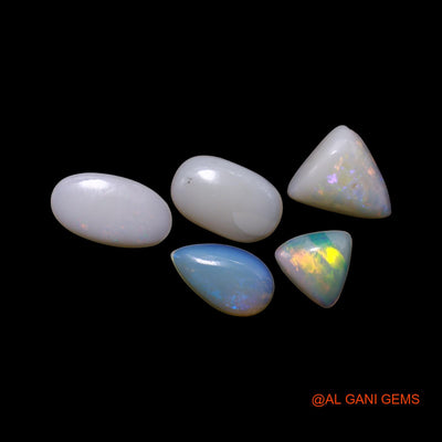 5 Pcs 3.00 Cts Natural Australian Fire Opal Loose Gemstone Mix Shape Cabochon Wholesale Lot 6X6X1 TO 5X9X2 MM AG-806