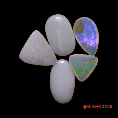 5 Pcs 3.00 Cts Natural Australian Fire Opal Loose Gemstone Mix Shape Cabochon Wholesale Lot 6X6X1 TO 5X9X2 MM AG-806