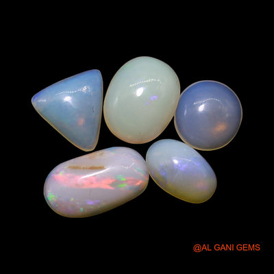 3.00 Cts Australian Fire Opal Loose Gemstone Mix Shape Cabochon Natural 5 Pcs Wholesale Lot 4X6X2 TO 5X9X2 MM AG-807