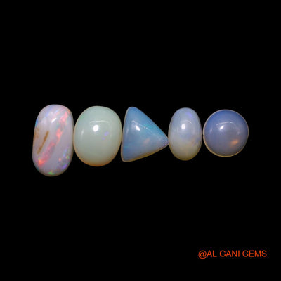 3.00 Cts Australian Fire Opal Loose Gemstone Mix Shape Cabochon Natural 5 Pcs Wholesale Lot 4X6X2 TO 5X9X2 MM AG-807