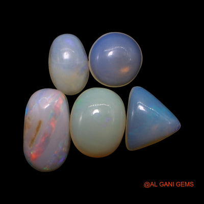 3.00 Cts Australian Fire Opal Loose Gemstone Mix Shape Cabochon Natural 5 Pcs Wholesale Lot 4X6X2 TO 5X9X2 MM AG-807