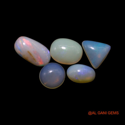 3.00 Cts Australian Fire Opal Loose Gemstone Mix Shape Cabochon Natural 5 Pcs Wholesale Lot 4X6X2 TO 5X9X2 MM AG-807