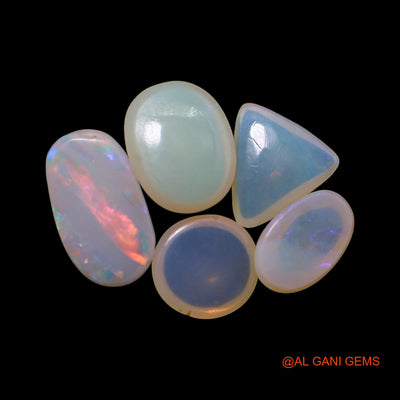 3.00 Cts Australian Fire Opal Loose Gemstone Mix Shape Cabochon Natural 5 Pcs Wholesale Lot 4X6X2 TO 5X9X2 MM AG-807