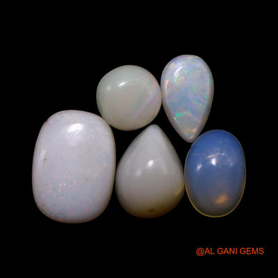 Natural Fire Opal Loose Gemstone Mix Shape Cabochon Australia 5 Pcs Wholesale Lot 3.00 Cts 5X5X2 TO 6X9X2 MM AG-808