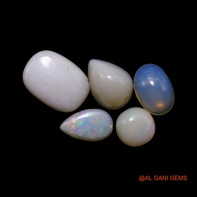 Natural Fire Opal Loose Gemstone Mix Shape Cabochon Australia 5 Pcs Wholesale Lot 3.00 Cts 5X5X2 TO 6X9X2 MM AG-808