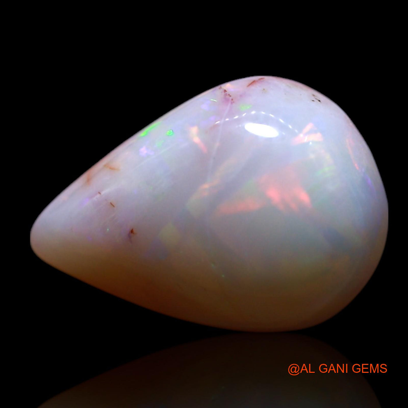 1.90 Cts Natural Australian Fire Opal Loose Gemstone Pear Cabochon 11x8x4 mm AG-80