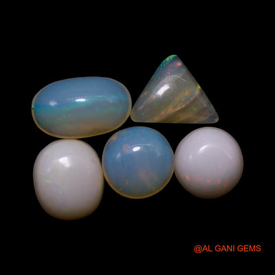 5 Pcs 3.00 Cts Natural Australian Fire Opal Loose Gemstone Mix Shape Cabochon Wholesale Lot 5X5X2 TO 5X8X2 MM AG-810