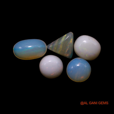 5 Pcs 3.00 Cts Natural Australian Fire Opal Loose Gemstone Mix Shape Cabochon Wholesale Lot 5X5X2 TO 5X8X2 MM AG-810