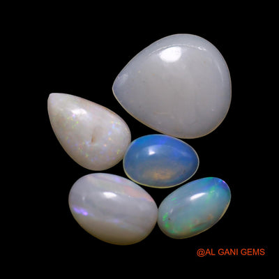 Natural Fire Opal Loose Gemstone Mix Shape Cabochon Australia 5 Pcs Wholesale Lot 2.00 Cts 4X5X2 TO 8X9X1 MM AG-811