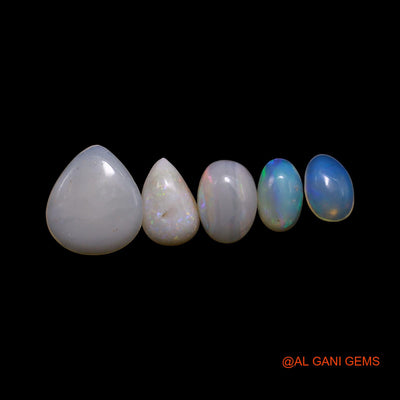Natural Fire Opal Loose Gemstone Mix Shape Cabochon Australia 5 Pcs Wholesale Lot 2.00 Cts 4X5X2 TO 8X9X1 MM AG-811