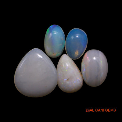 Natural Fire Opal Loose Gemstone Mix Shape Cabochon Australia 5 Pcs Wholesale Lot 2.00 Cts 4X5X2 TO 8X9X1 MM AG-811