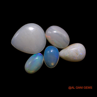Natural Fire Opal Loose Gemstone Mix Shape Cabochon Australia 5 Pcs Wholesale Lot 2.00 Cts 4X5X2 TO 8X9X1 MM AG-811