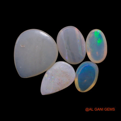 Natural Fire Opal Loose Gemstone Mix Shape Cabochon Australia 5 Pcs Wholesale Lot 2.00 Cts 4X5X2 TO 8X9X1 MM AG-811