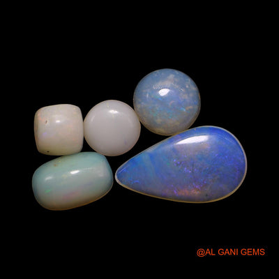 5 Pcs 2.00 Cts Natural Australian Fire Opal Loose Gemstone Mix Shape Cabochon Wholesale Lot 4X4X2 TO 6X9X1 MM AG-812