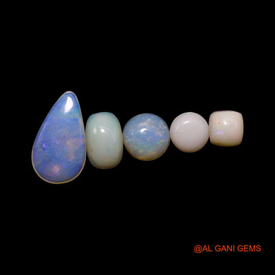 5 Pcs 2.00 Cts Natural Australian Fire Opal Loose Gemstone Mix Shape Cabochon Wholesale Lot 4X4X2 TO 6X9X1 MM AG-812