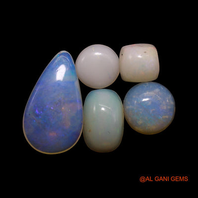 5 Pcs 2.00 Cts Natural Australian Fire Opal Loose Gemstone Mix Shape Cabochon Wholesale Lot 4X4X2 TO 6X9X1 MM AG-812