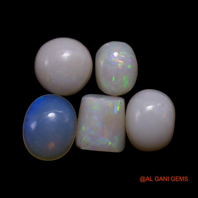 5 Pcs 3.00 Cts Natural Australian Fire Opal Loose Gemstone Mix Shape Cabochon Wholesale Lot 4X6X2 TO 6X7X2 MM AG-813