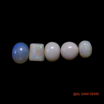 5 Pcs 3.00 Cts Natural Australian Fire Opal Loose Gemstone Mix Shape Cabochon Wholesale Lot 4X6X2 TO 6X7X2 MM AG-813
