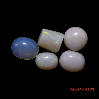 5 Pcs 3.00 Cts Natural Australian Fire Opal Loose Gemstone Mix Shape Cabochon Wholesale Lot 4X6X2 TO 6X7X2 MM AG-813