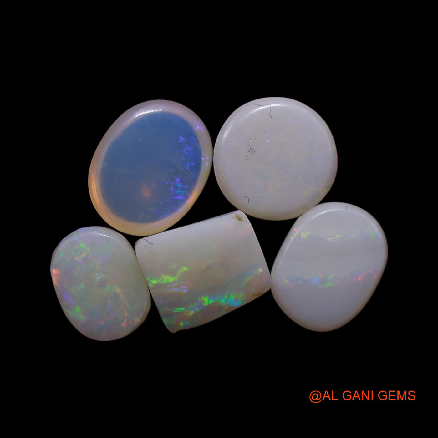 5 Pcs 3.00 Cts Natural Australian Fire Opal Loose Gemstone Mix Shape Cabochon Wholesale Lot 4X6X2 TO 6X7X2 MM AG-813
