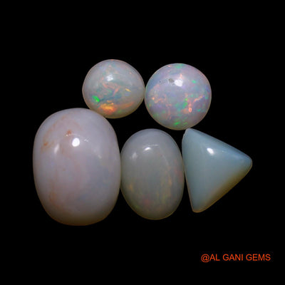 3.00 Cts Natural Australian Fire Opal Mix Shape Cabochon 5 Pcs Wholesale Lot Loose Gemstone 5X5X2 TO 7X9X4 MM AG-815