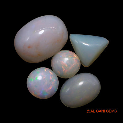 3.00 Cts Natural Australian Fire Opal Mix Shape Cabochon 5 Pcs Wholesale Lot Loose Gemstone 5X5X2 TO 7X9X4 MM AG-815
