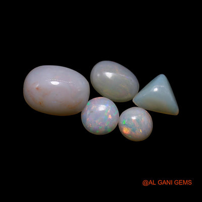 3.00 Cts Natural Australian Fire Opal Mix Shape Cabochon 5 Pcs Wholesale Lot Loose Gemstone 5X5X2 TO 7X9X4 MM AG-815