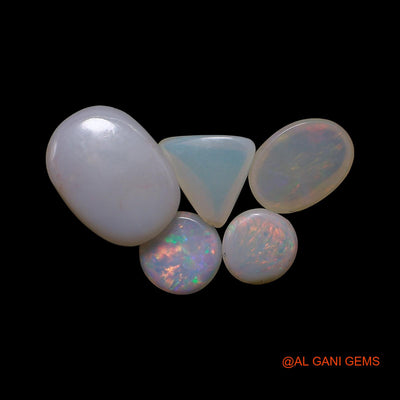 3.00 Cts Natural Australian Fire Opal Mix Shape Cabochon 5 Pcs Wholesale Lot Loose Gemstone 5X5X2 TO 7X9X4 MM AG-815