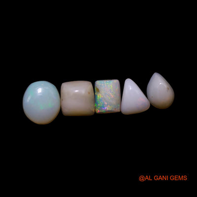 5 Pcs 3.00 Cts Natural Australian Fire Opal Loose Gemstone Mix Shape Cabochon Wholesale Lot 4X6X2 TO 6X7X3 MM AG-817