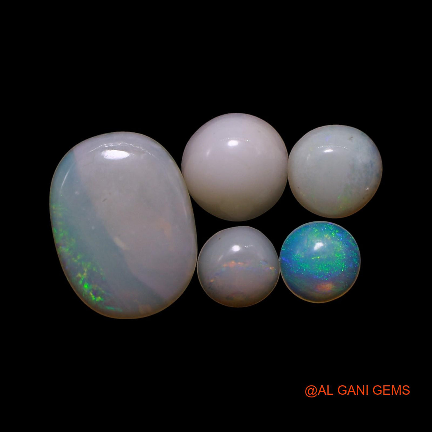 5 Pcs 2.00 Cts Natural Australian Fire Opal Loose Gemstone Mix Shape Cabochon Wholesale Lot 4X4X1 TO 7X10X2 MM AG-818