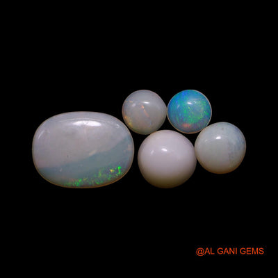 5 Pcs 2.00 Cts Natural Australian Fire Opal Loose Gemstone Mix Shape Cabochon Wholesale Lot 4X4X1 TO 7X10X2 MM AG-818