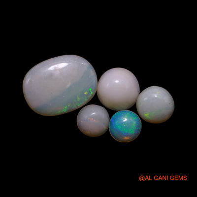 5 Pcs 2.00 Cts Natural Australian Fire Opal Loose Gemstone Mix Shape Cabochon Wholesale Lot 4X4X1 TO 7X10X2 MM AG-818